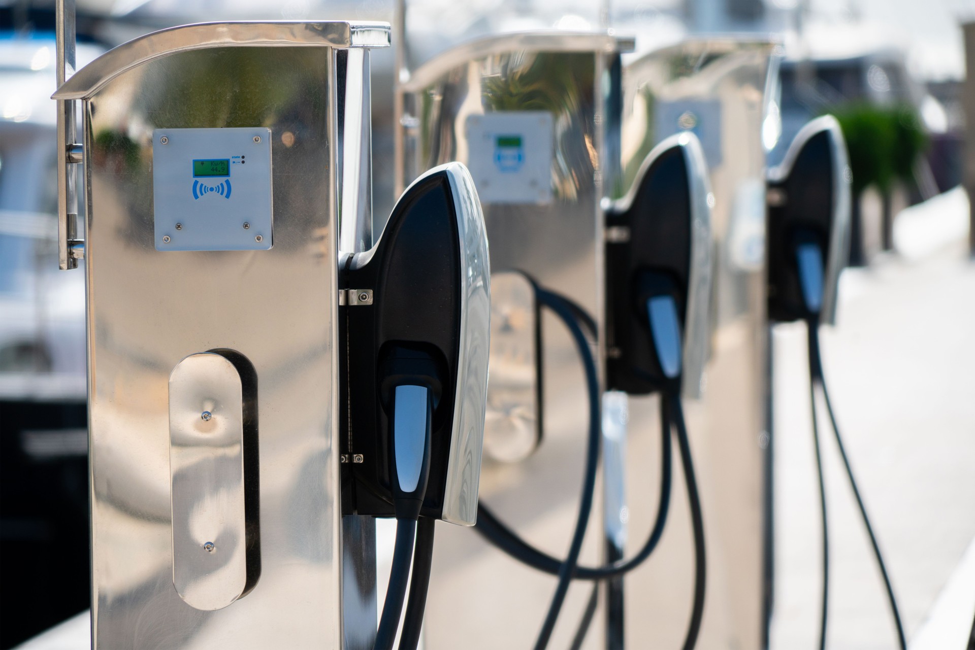 Electric car charging station